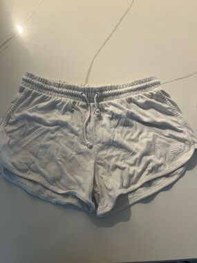 New Balance Women's White Drawstring Athletic Shorts